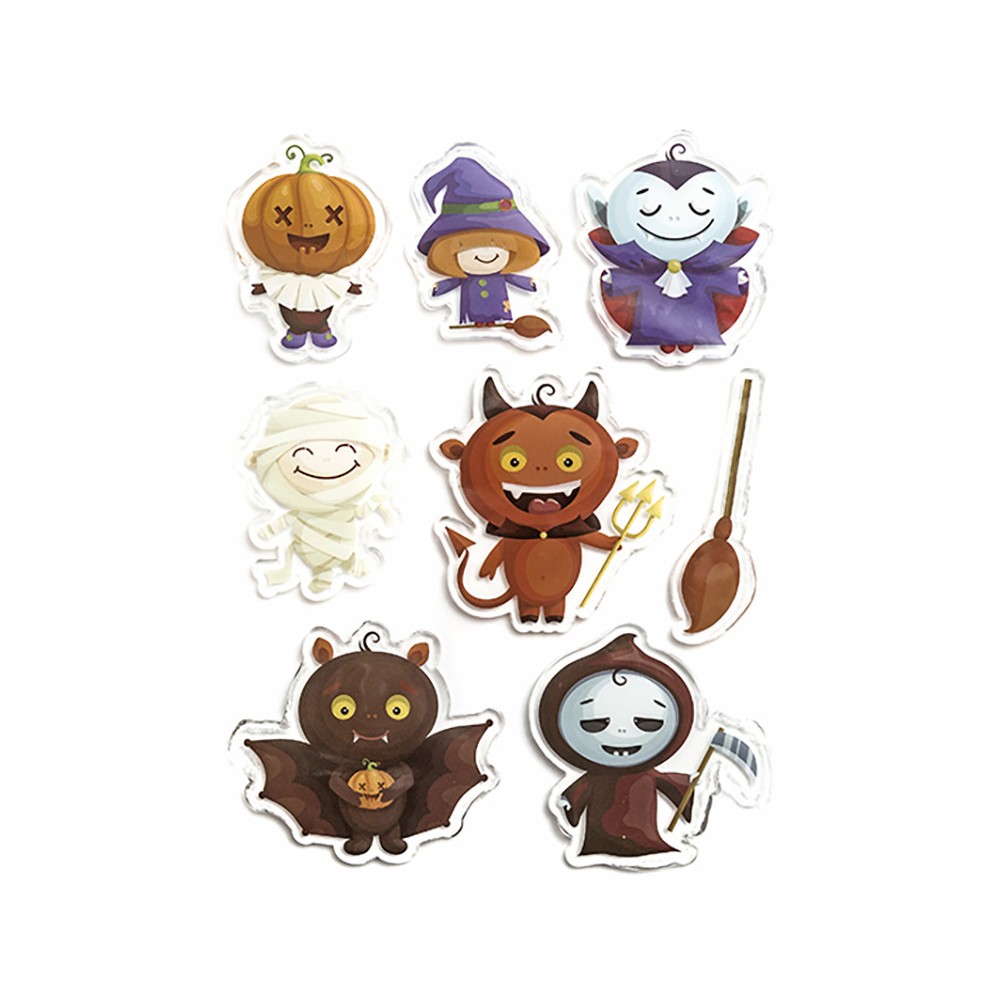 Naklejki żelowe Halloween - DpCraft - 8 szt.