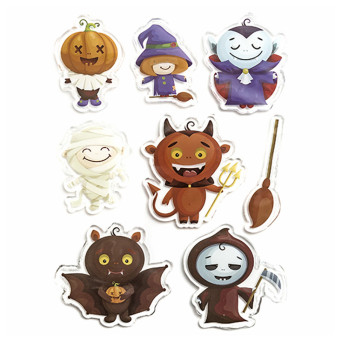 Halloween gel stickers - DpCraft - 8 pcs.