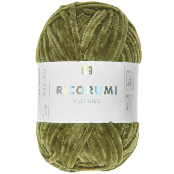 Ricorumi Nilli Nilli chenille yarn - Rico Design - Olive, 25 g