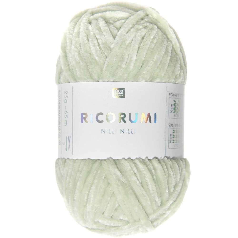 Ricorumi Nilli Nilli chenille yarn - Rico Design - Mint, 25 g