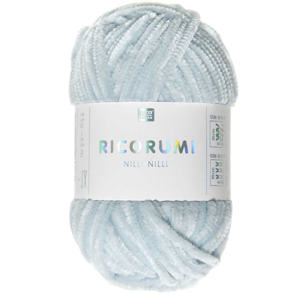Włóczka szenilowa Ricorumi Nilli Nilli - Rico Design - Light Blue, 25 g
