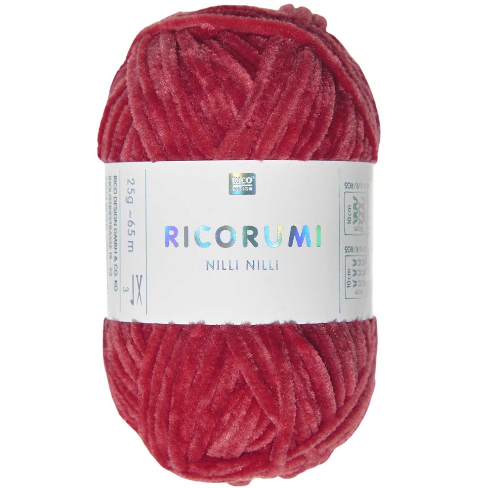 Ricorumi Nilli Nilli chenille yarn - Rico Design - Red, 25 g