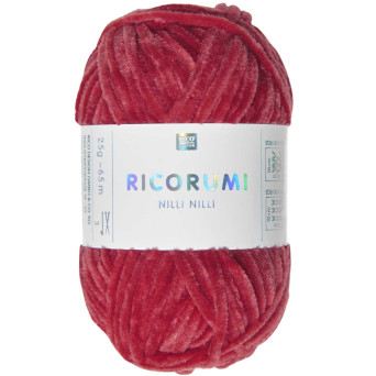 Włóczka szenilowa Ricorumi Nilli Nilli - Rico Design - Red, 25 g