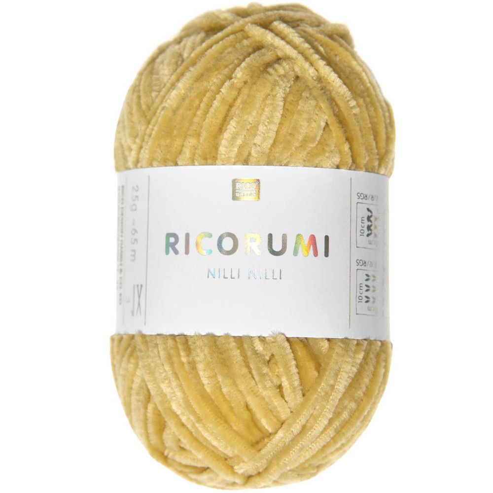 Ricorumi Nilli Nilli chenille yarn - Rico Design - Mustard, 25 g