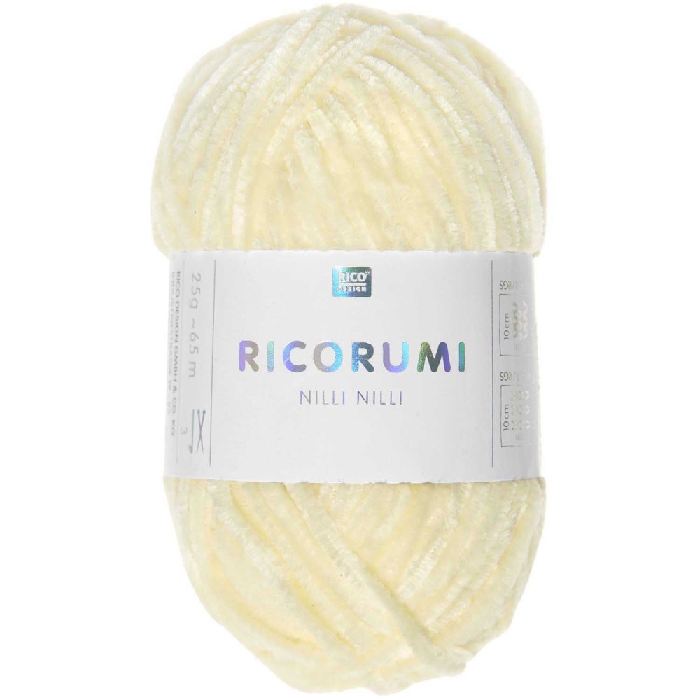 Włóczka szenilowa Ricorumi Nilli Nilli - Rico Design - Yellow, 25 g