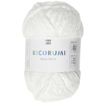 Włóczka szenilowa Ricorumi Nilli Nilli - Rico Design - White, 25 g