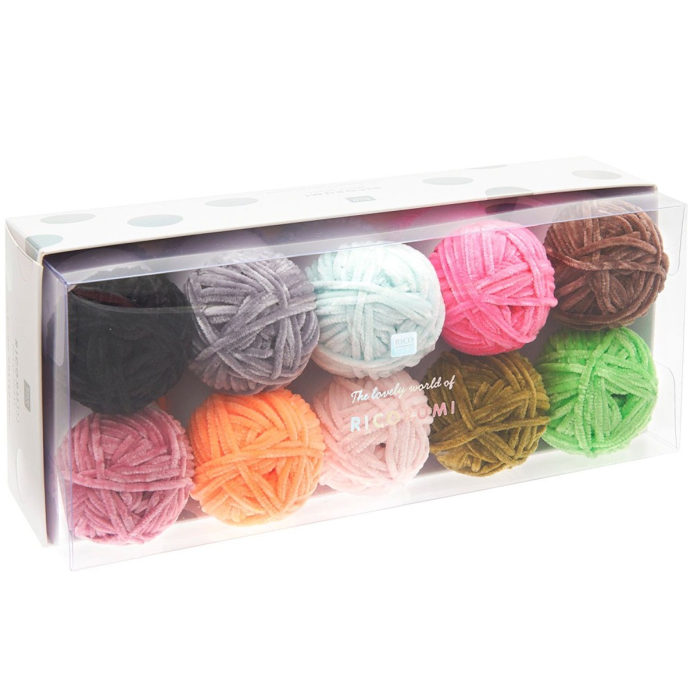 Zestaw włóczek szenilowych Ricorumi Nilli Nilli - Rico Design - 25 g x 10 szt.