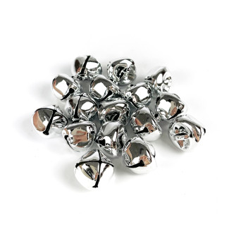 Metal bells - silver, 1,5 x 2 cm, 16 pcs.