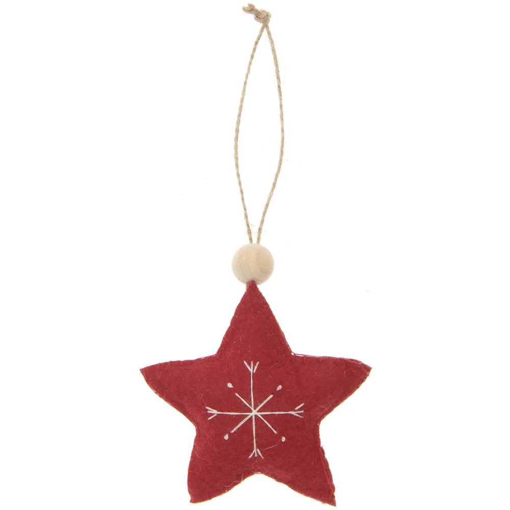 Felt pendant Star - Rico Design - 8 x 2 x 8 cm