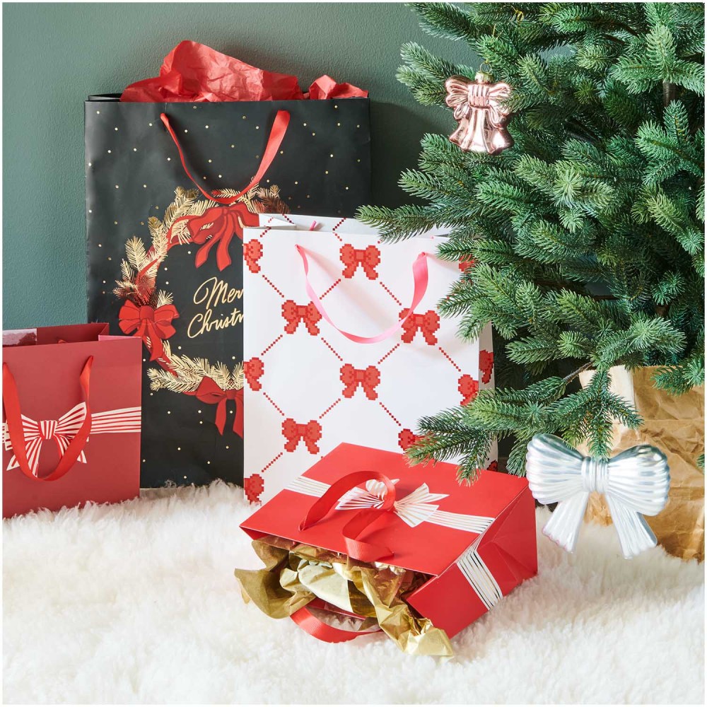 Paper gift bag Bows - Rico Design - 26 x 32 x 12 cm