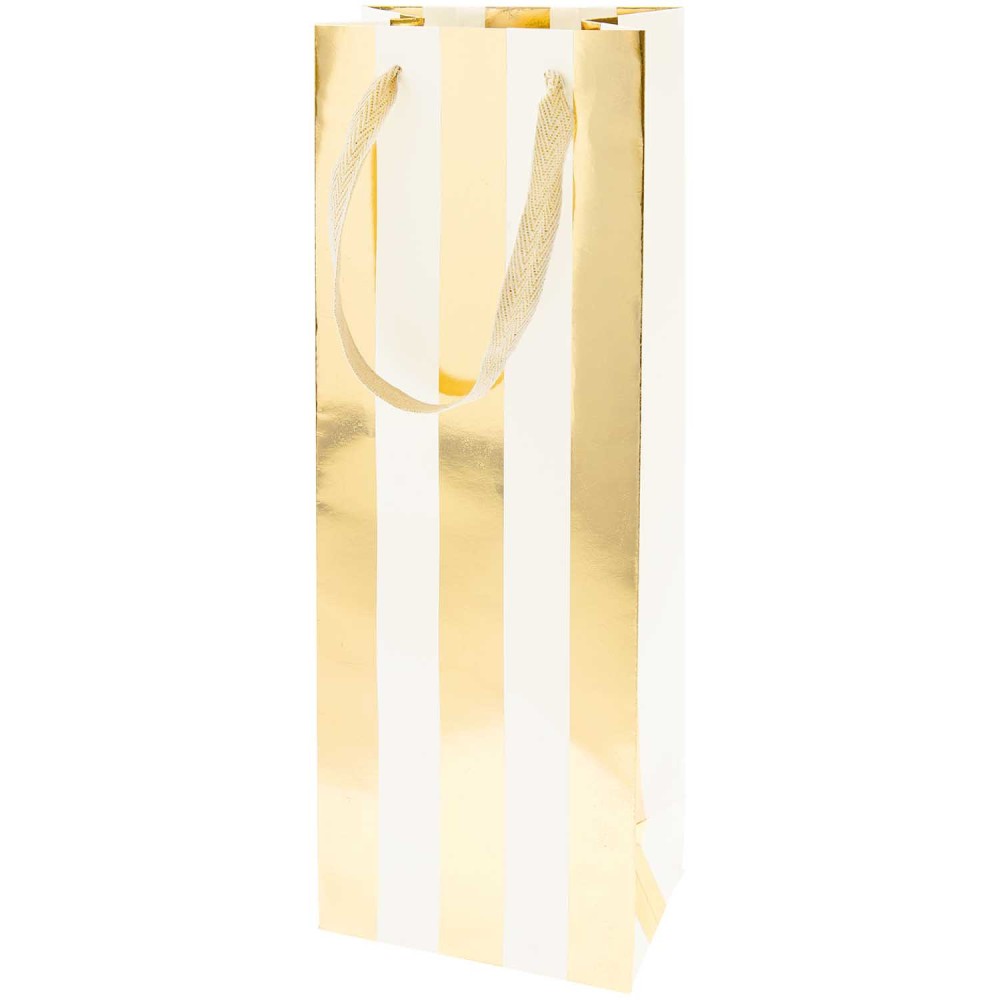 Torba prezentowa na wino Paski - Rico Design - 12 x 36,5 x 8 cm