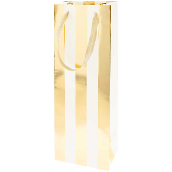 Torba prezentowa na wino Paski - Rico Design - 12 x 36,5 x 8 cm