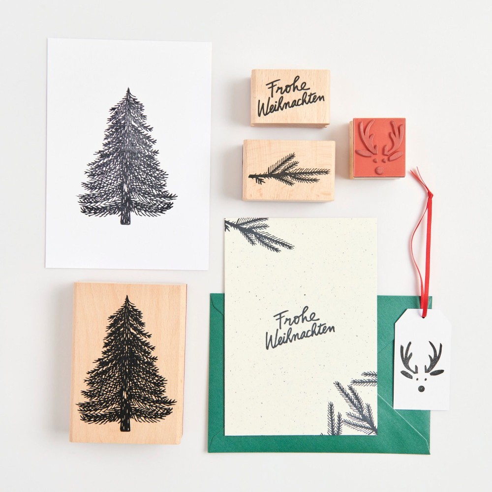 Stempel drewniany Sosna - Rico Design - 8,5 x 12 cm