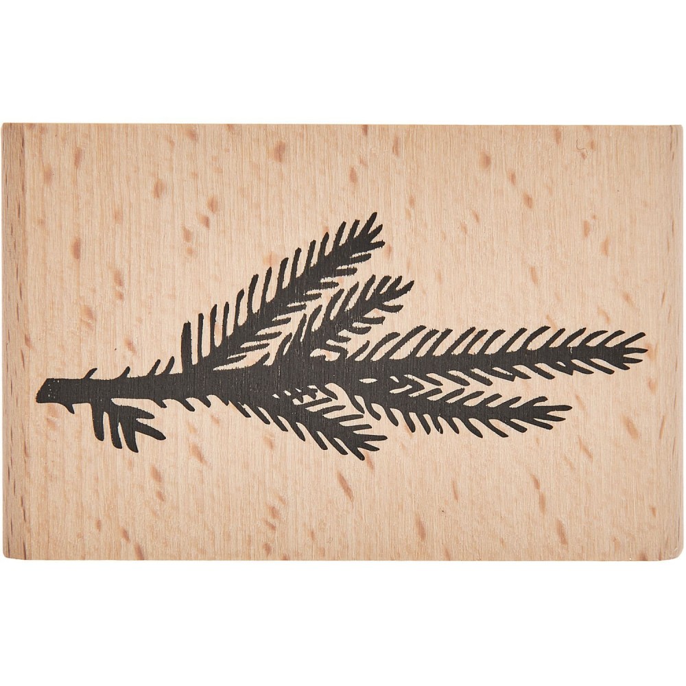 Stempel drewniany Gałązka sosnowa - Rico Design - 7 x 4,5 cm