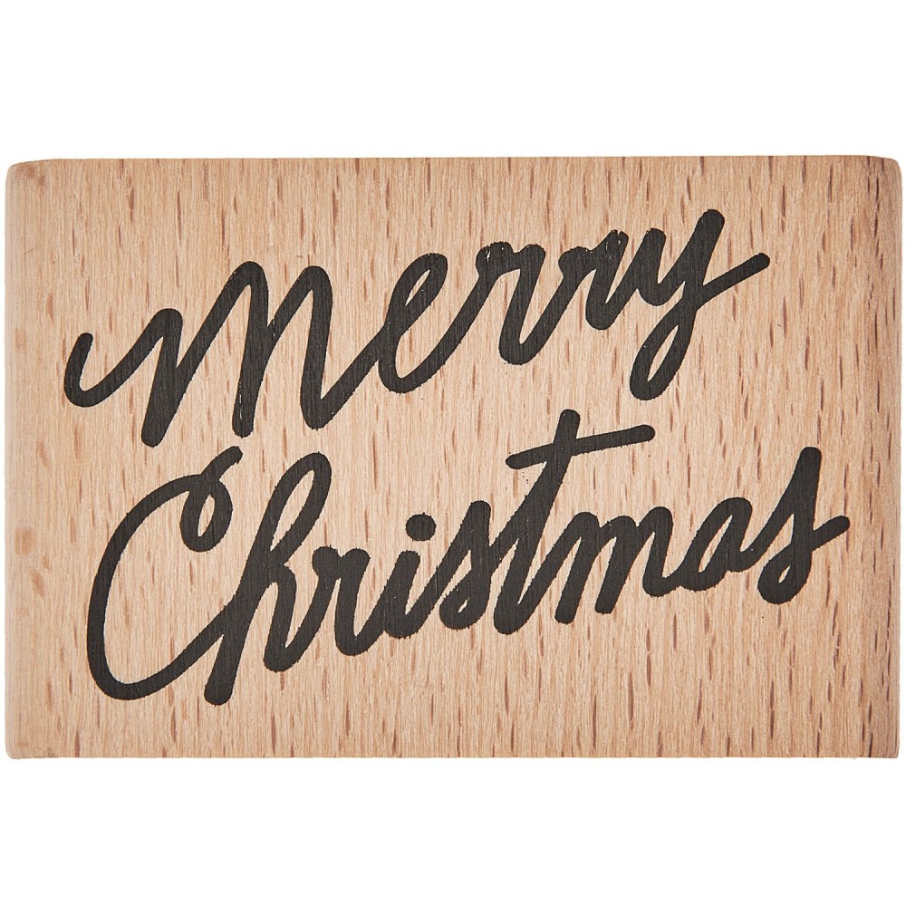 Stempel drewniany Merry Christmas - Rico Design - 6 x 4 cm