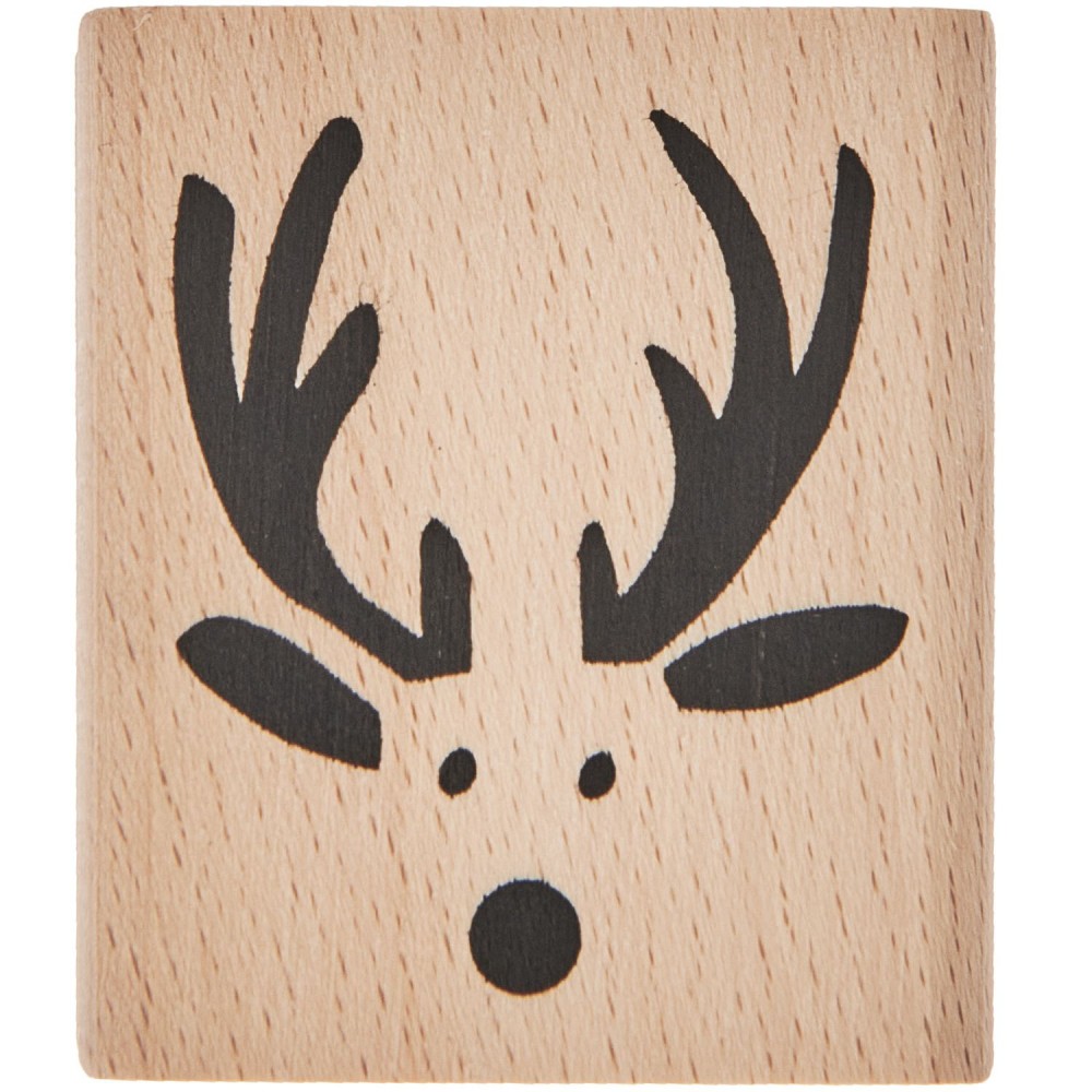 Wooden stamp Reindeer - Rico Design - 4 x 4,5 cm