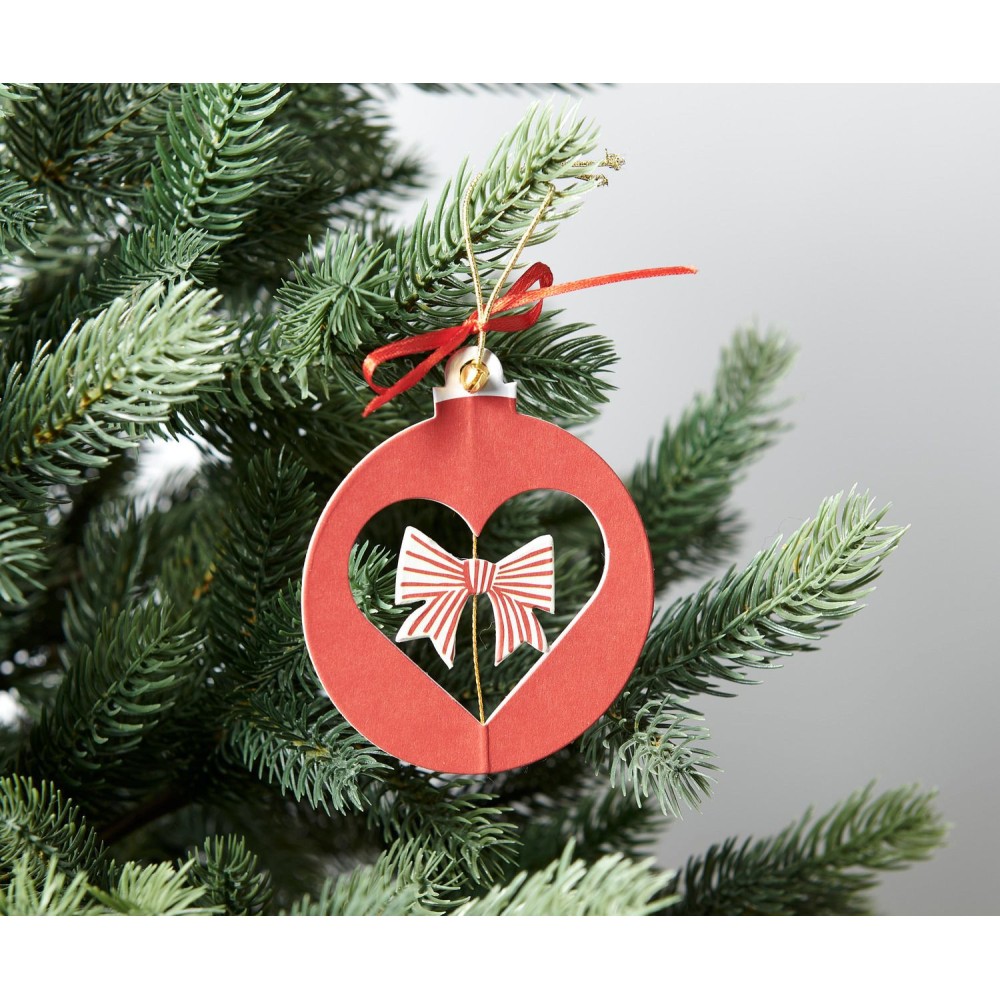 Paper bauble pendant - Rico Design - red, 5 x 9 cm