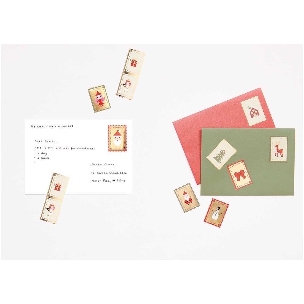 Naklejki świąteczne Christmas Mail - Paper Poetry - 120 szt.