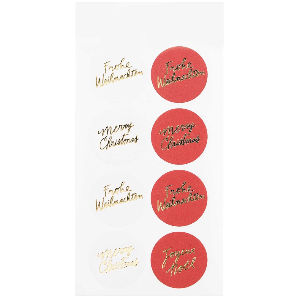 Paper stickers Merry Christmas - Paper Poetry - 24 pcs.