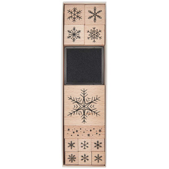 Set of wooden stamps Snowflakes - Paper Poetry - 12 pcs.