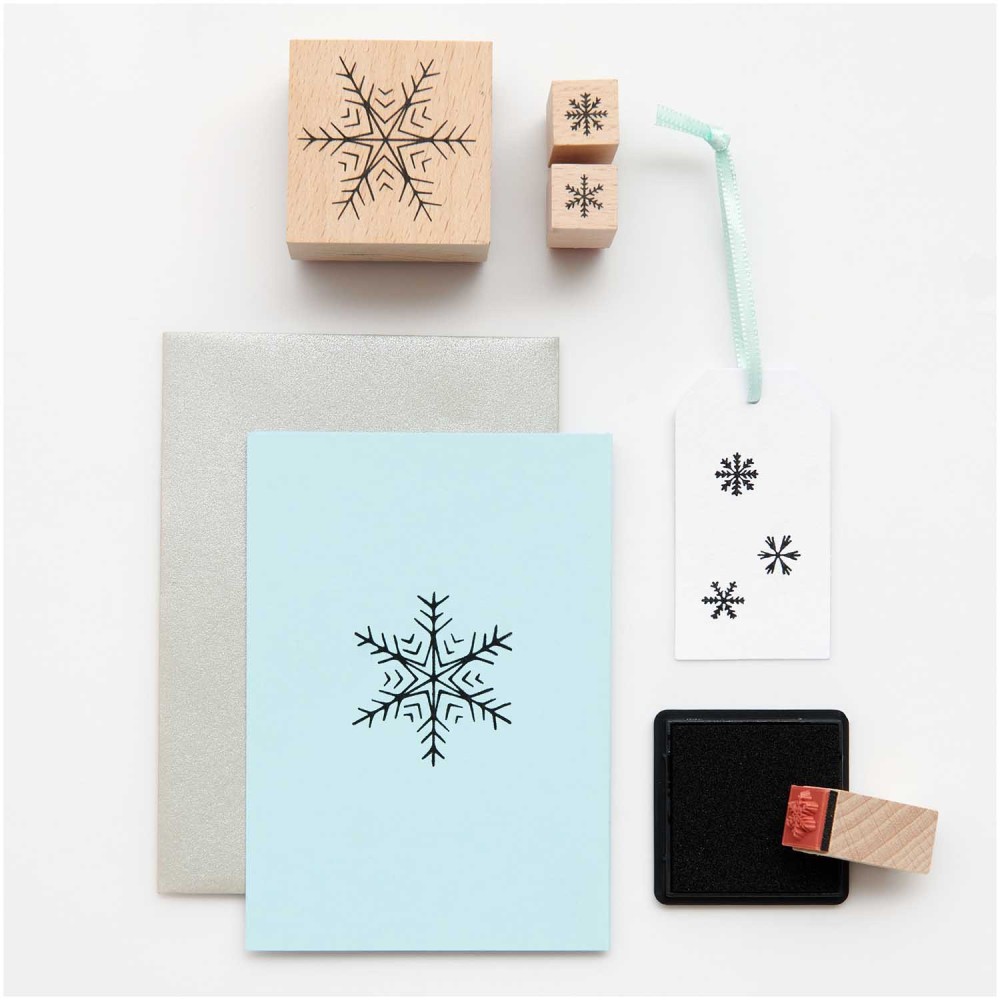 Set of wooden stamps Snowflakes - Paper Poetry - 12 pcs.