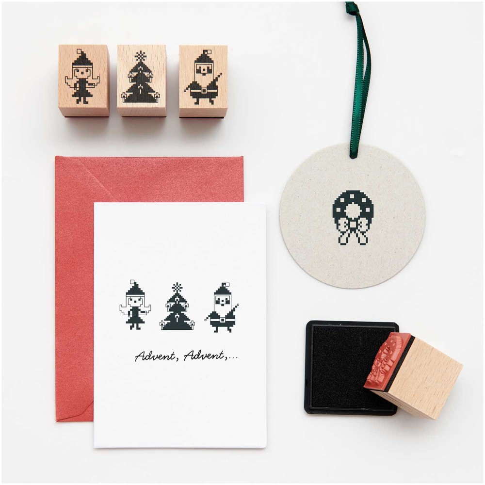 Set of wooden stamps Pixels - Paper Poetry - 10 pcs.