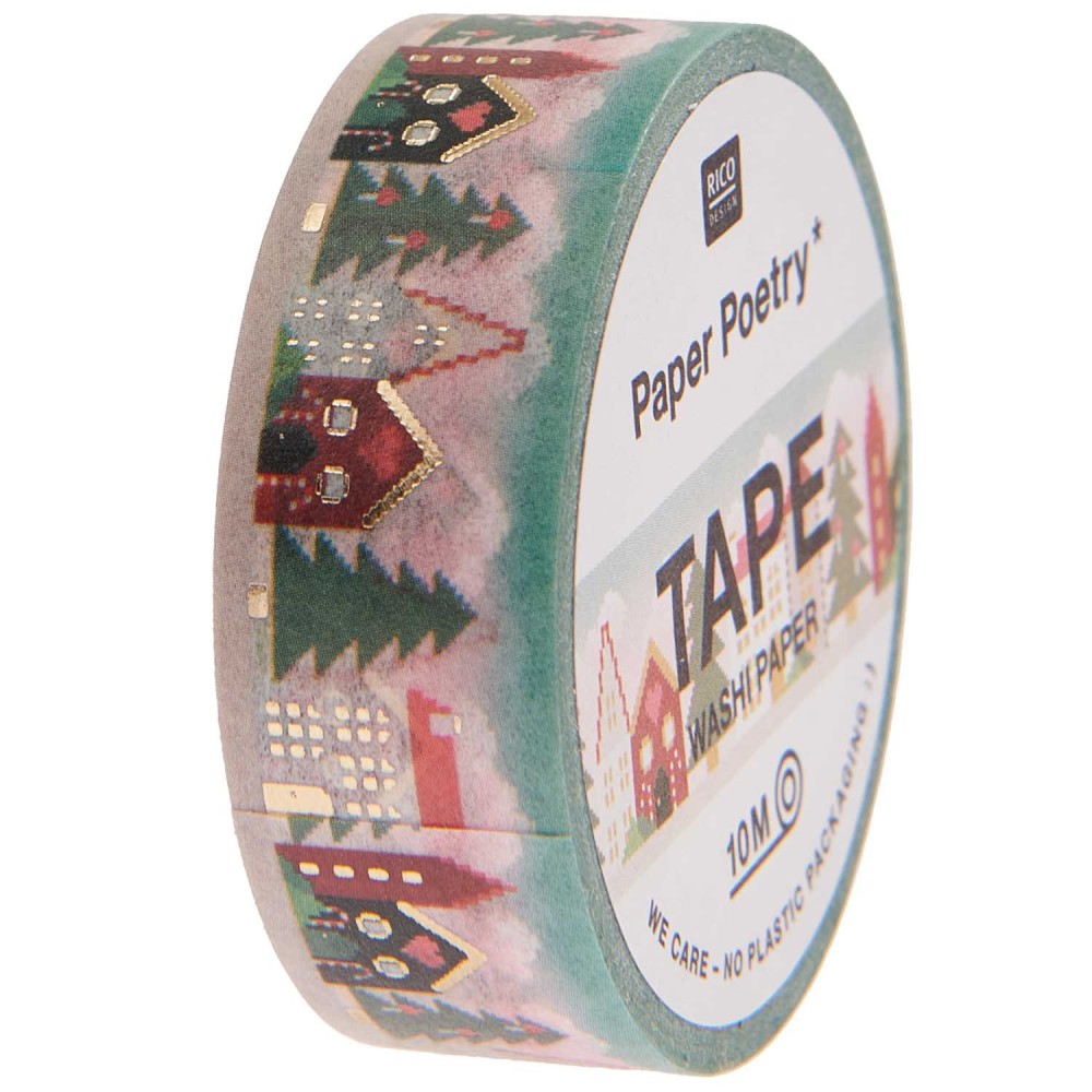 Washi tape Houses - Paper Poetry - 15 mm x 10 m
