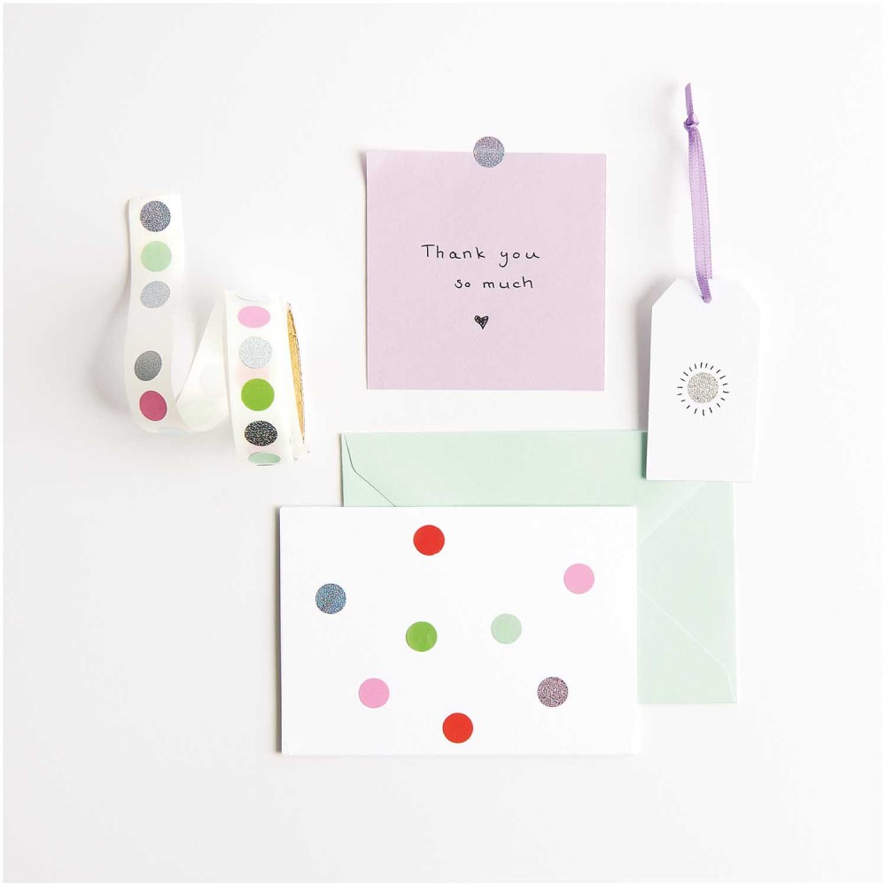 Naklejki papierowe Kółka - Paper Poetry - 80 szt.