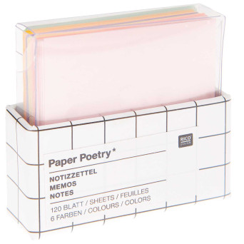 Karteczki Memo Box  - Paper Poetry - pastelowe, 5 x 5 cm, 120 szt.