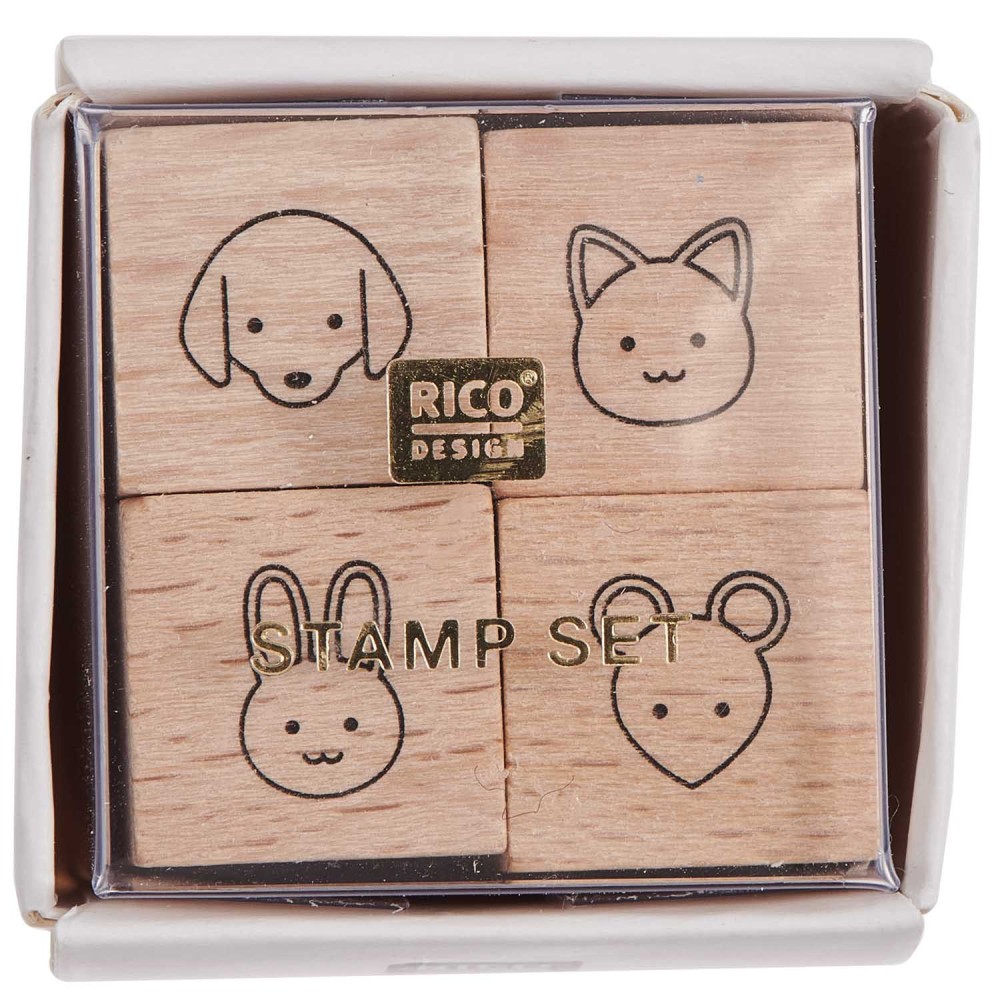 Set of wooden stamps Animals - Rico Design - 4 pcs.