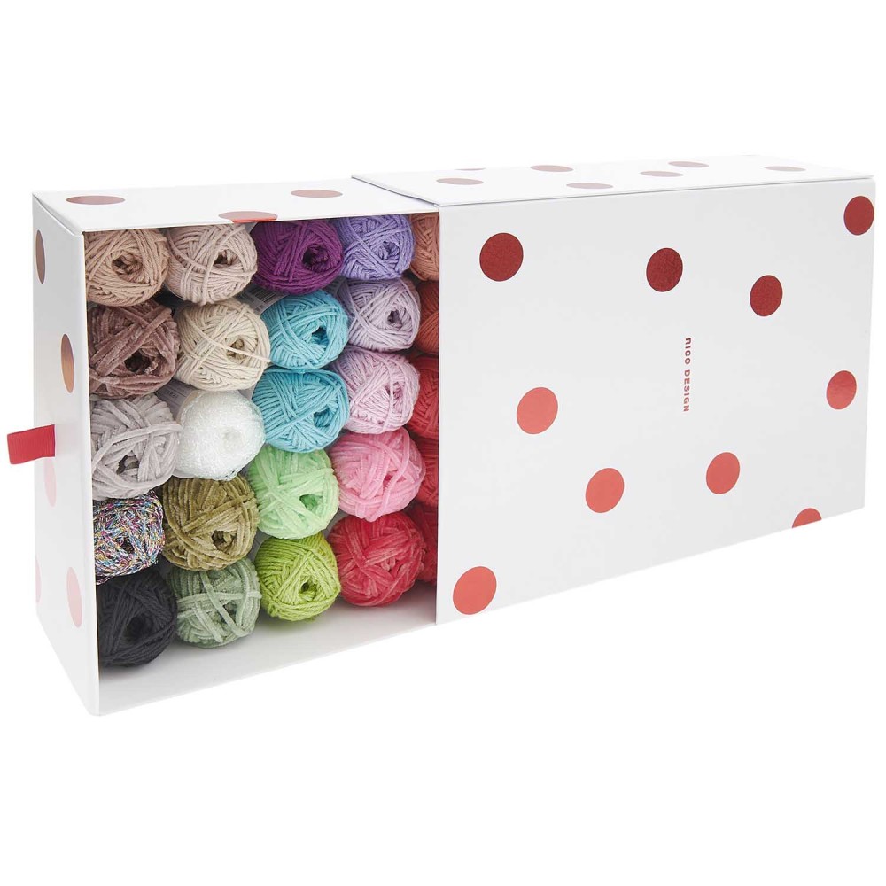 Set of Ricorumi cotton yarns Shrooom - Rico Design - 35 pcs.