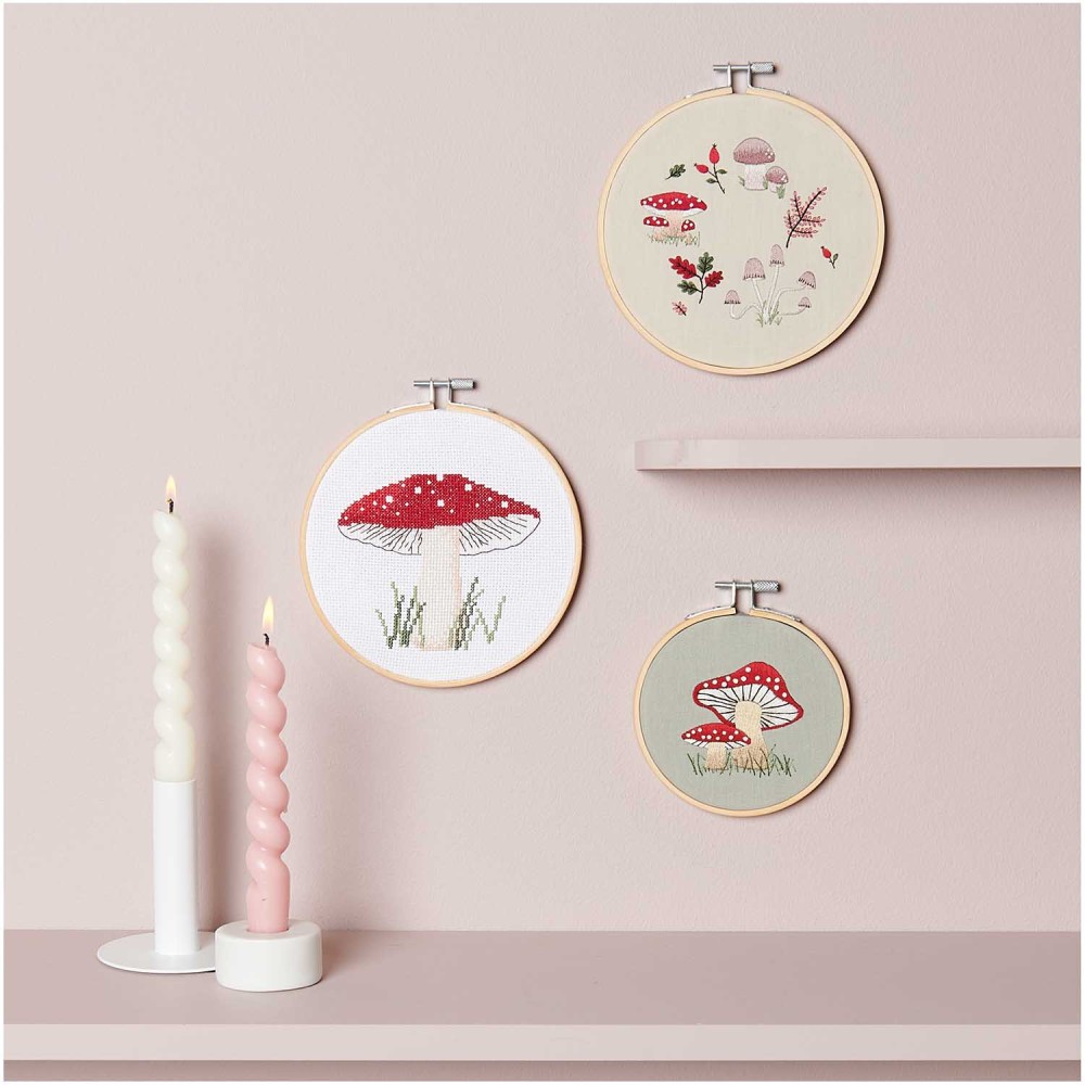 Embroidery Kit Small Mushroom - Rico Design