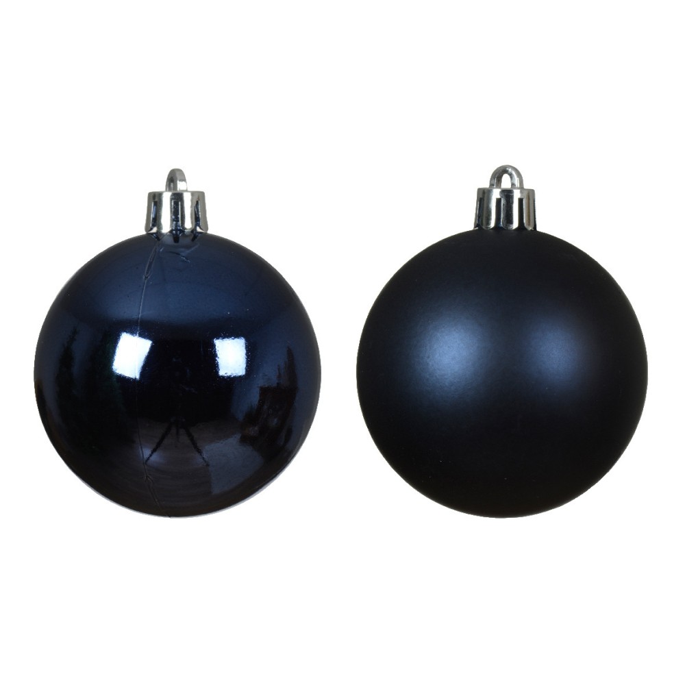 Bombki choinkowe nietłukące - granatowe, 4 cm, 16 szt.