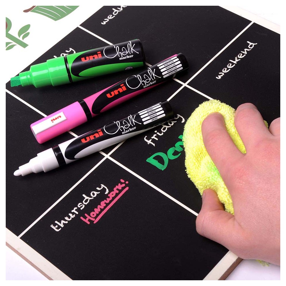 Zestaw markerów kredowych do tablic Chalk - Uni - 4 kolory