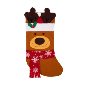 Christmas Reindeer sock - 26 x 44 cm