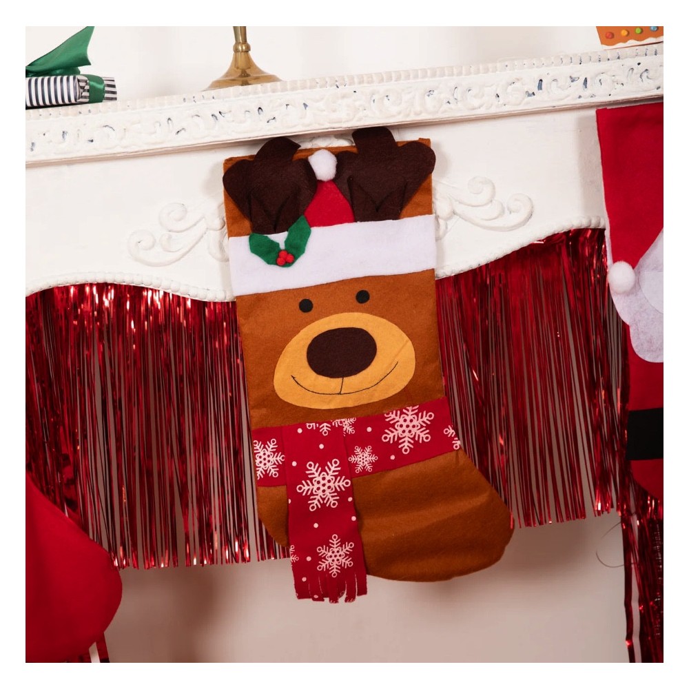 Christmas Reindeer sock - 26 x 44 cm