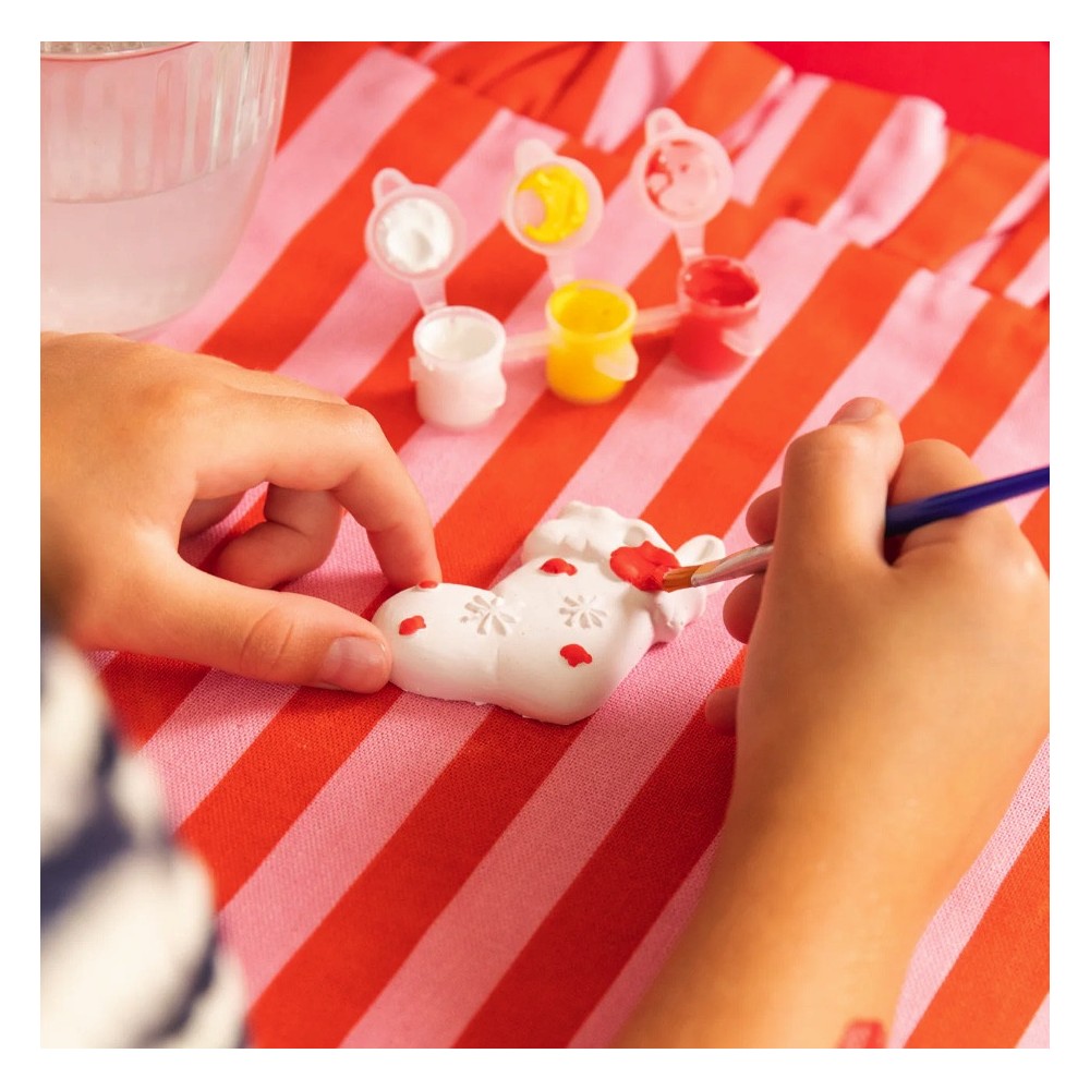 Plaster bauble for painting Christmas Sock - 6,5 x 4,5 cm