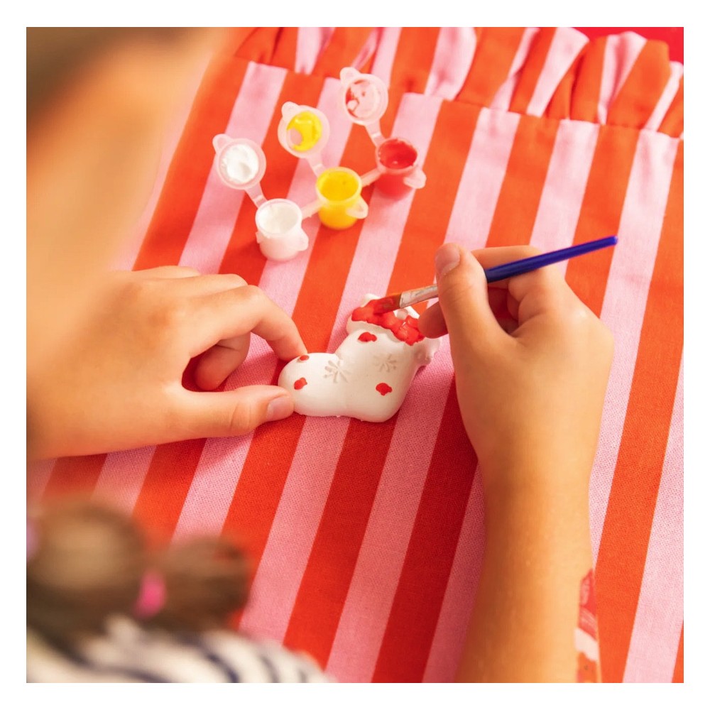 Plaster bauble for painting Christmas Sock - 6,5 x 4,5 cm