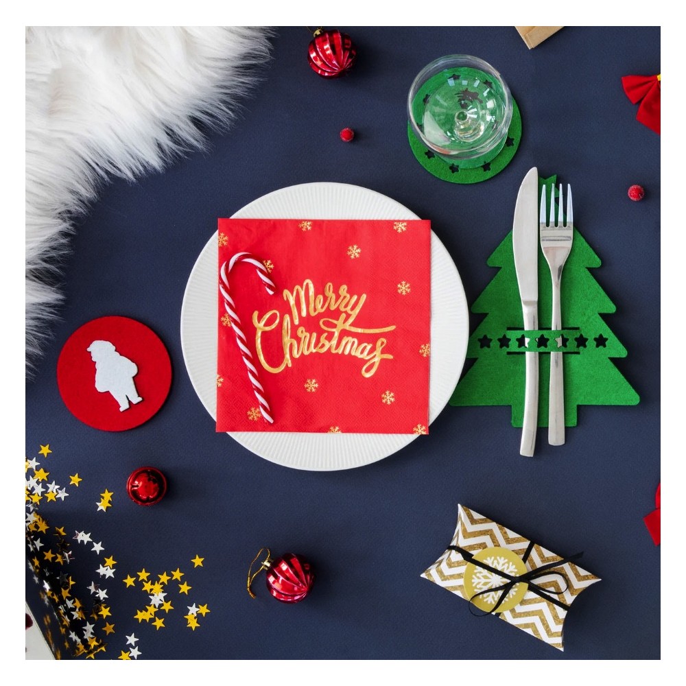 Felt cutlery placemats Christmas Tree - 15 x 20 cm, 6 pcs.