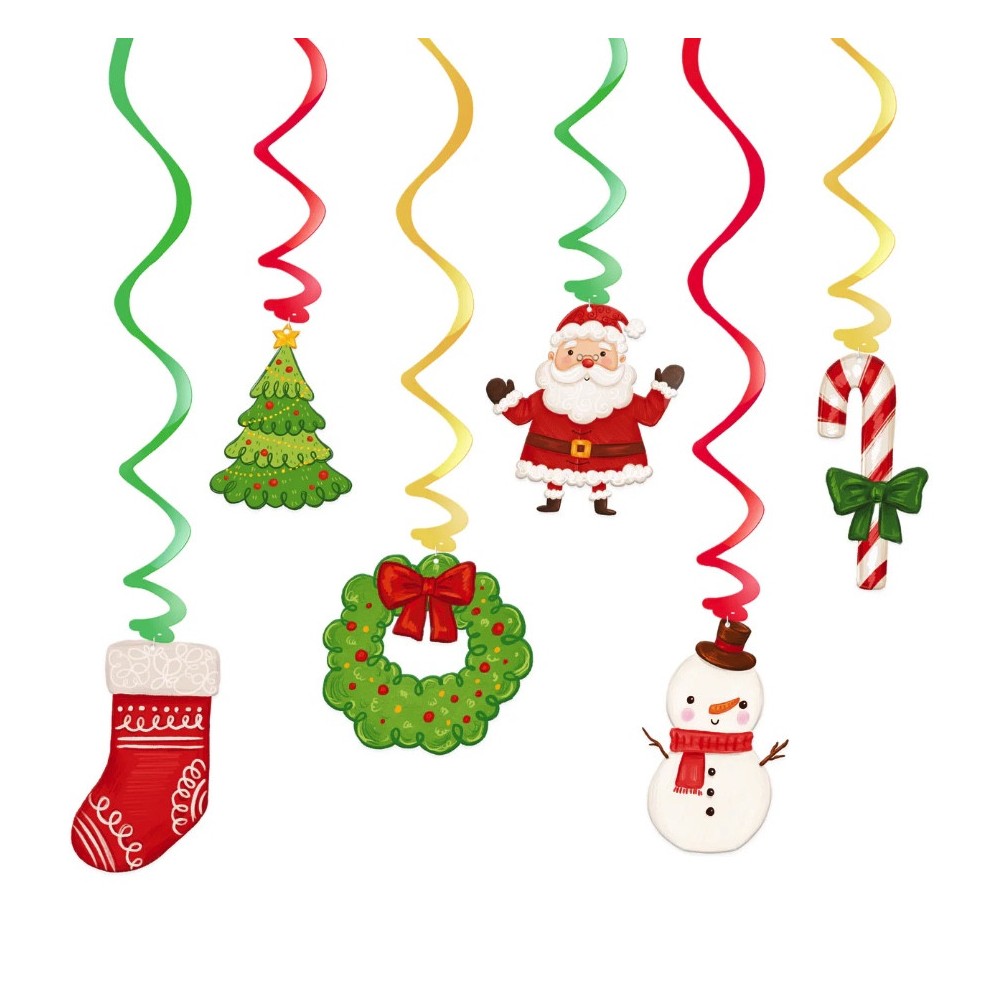 Decorative Christmas swirls - 6 pcs.