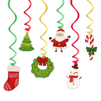 Decorative Christmas swirls - 6 pcs.