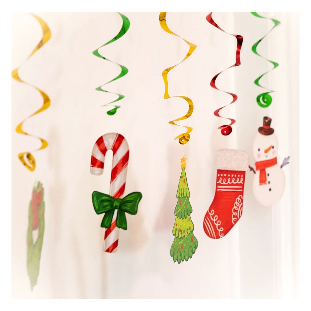 Decorative Christmas swirls - 6 pcs.