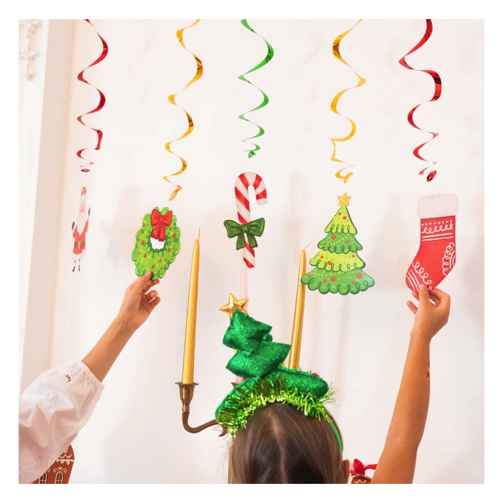 Decorative Christmas swirls - 6 pcs.