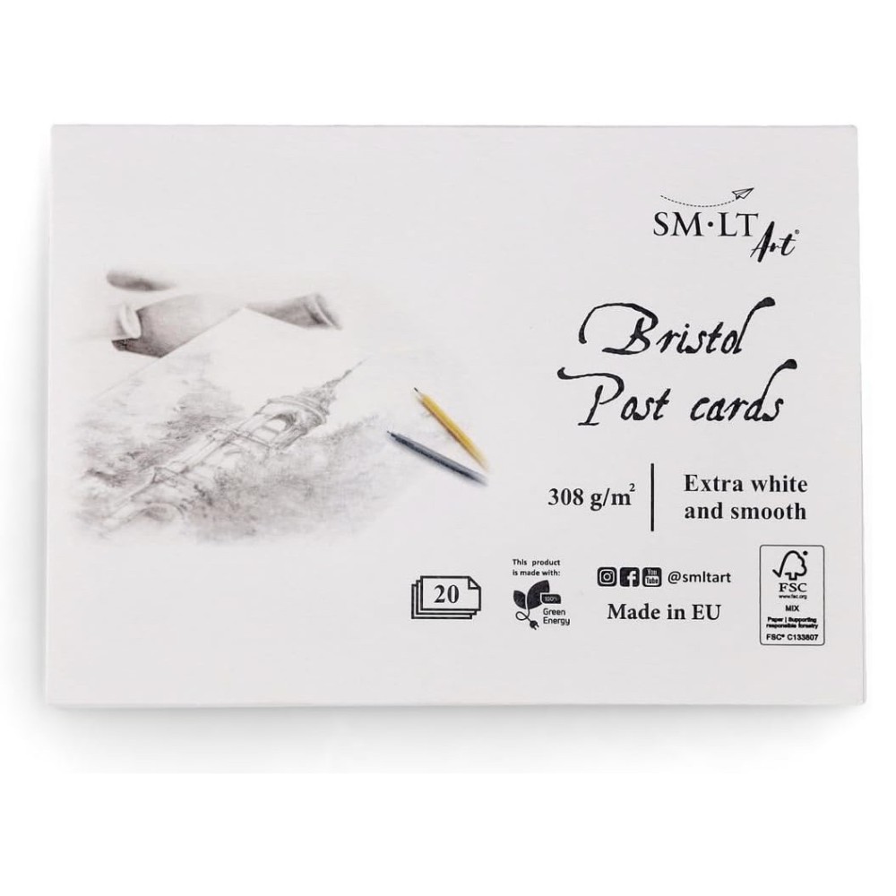 Watercolor Post Cards 10,5 x 15 cm - SM-LT - 308 g, 20 sheets