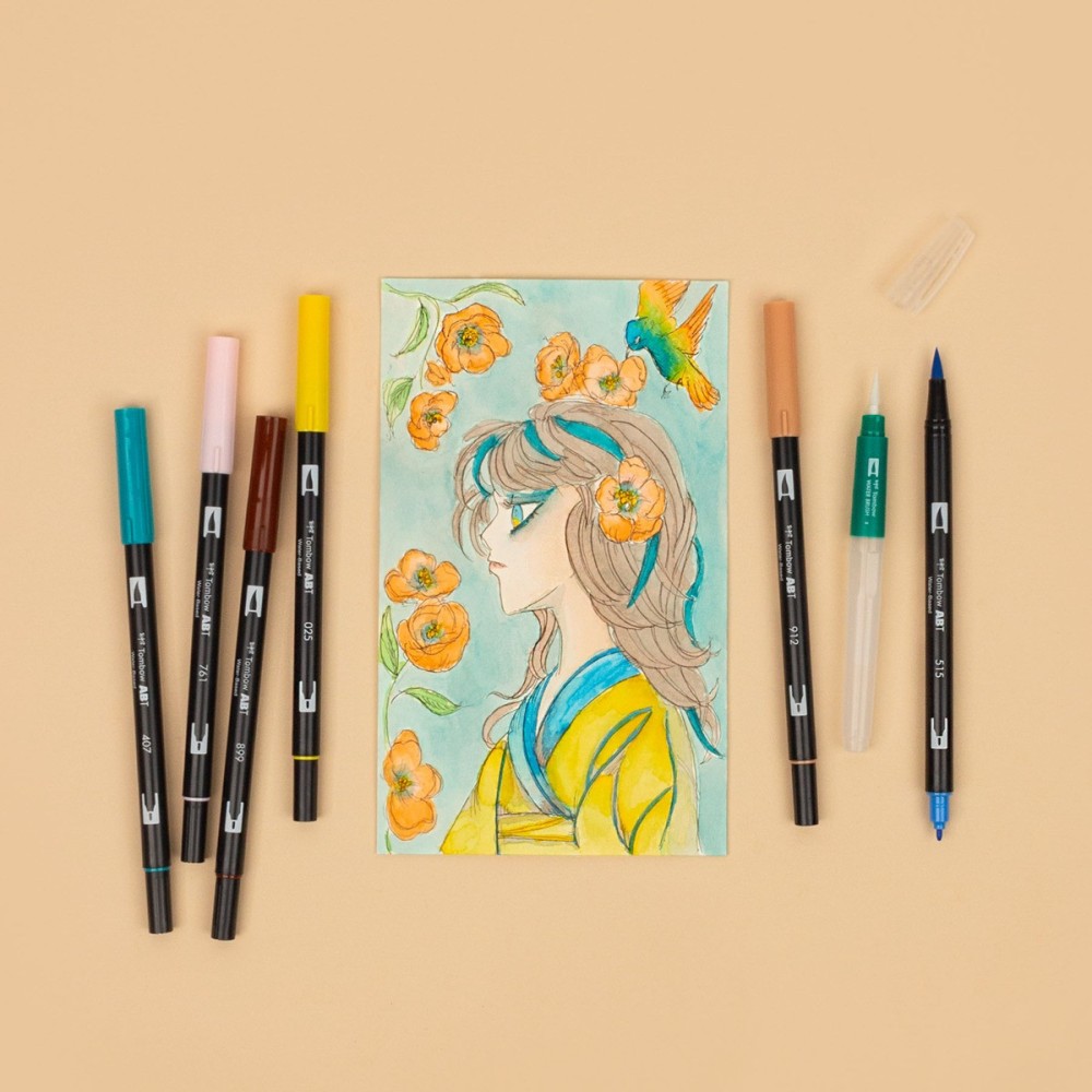 Zestaw pisaków Limited Edition Manga Bird - Tombow - 10 szt.