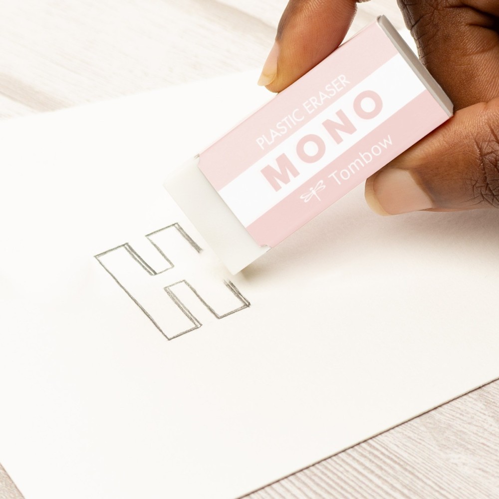 Zestaw ołówek MONO Graph + gumka - Tombow - Coral Pink