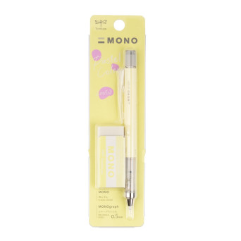 Zestaw ołówek MONO Graph + gumka - Tombow - Cream Yellow