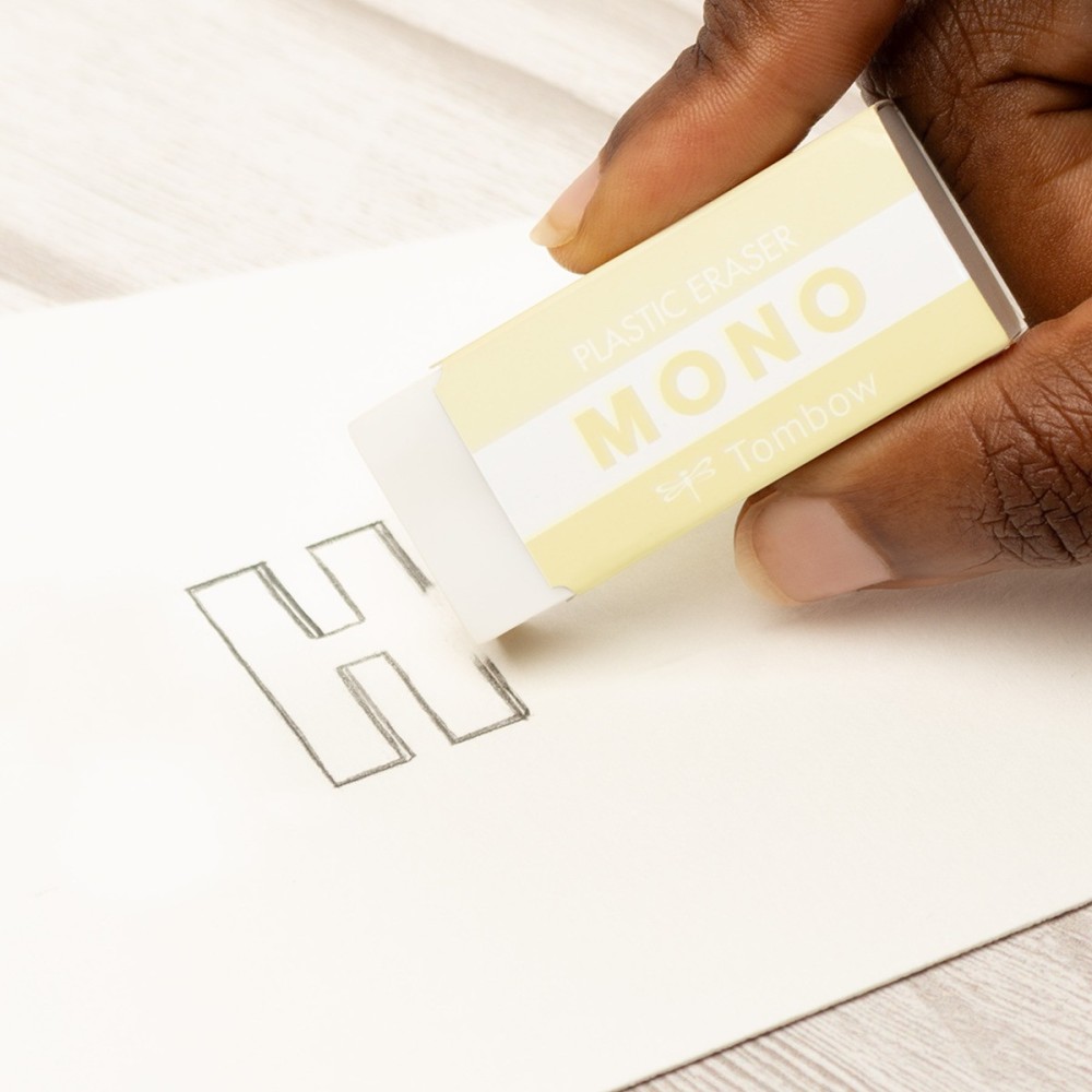 Zestaw ołówek MONO Graph + gumka - Tombow - Cream Yellow