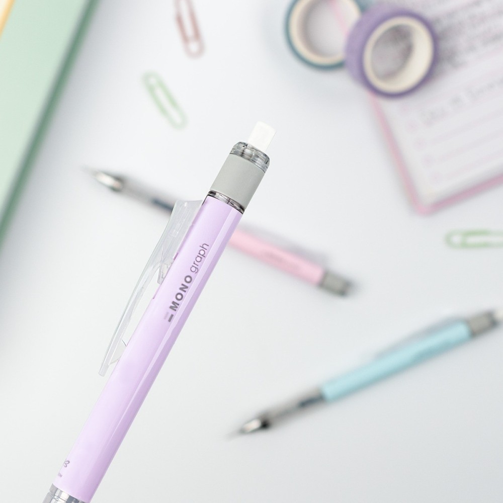 MONO Graph pencil + eraser - Tombow - Lavender, 2 pcs.