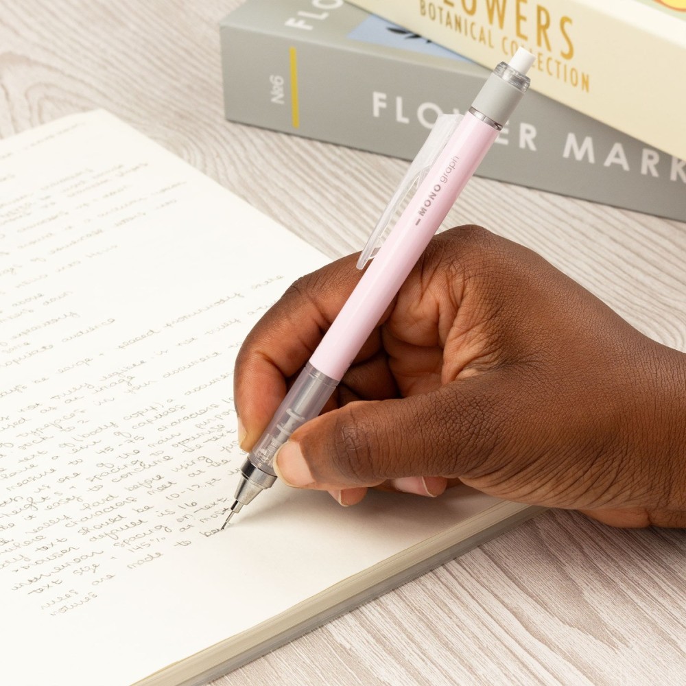 MONO Graph pencil + eraser - Tombow - Pink, 2 pcs.